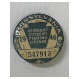 1946 PA STATE FISHING LICENSE