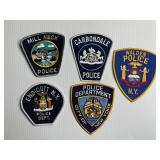Lot of 5 Vintage Police Patches