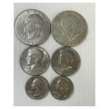 2-1971 Ike Dollars 2-1776 to 1976 Half Dollars 2-1