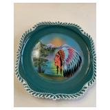 Vintage Decorative Green Harkerware plate