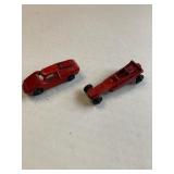 2 Old Die-Cast Metal Cars Tootsie Toy Dragster Car