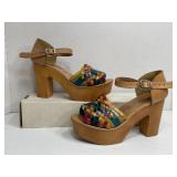 1970s Vintage High Heels *Leather / Wood*