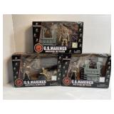 Lot of 3 U.S. Marines Action Figure Toys