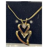 Double Hearts with Charm