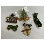 Lot of 5 Vintage Lions Club Pins