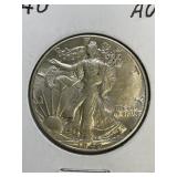 1940 AU+Liberty Walker 50cent High Grade