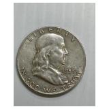 1959 Franklin Silver Half Dollar