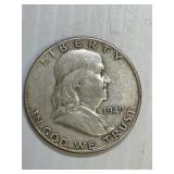 1949 Franklin Silver Half Dollar
