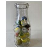 Wanzer Milk Bottle With Marbles