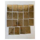 WWF 22kt. Gold Cards Danbury Mint Lot of 19