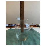 Clear Vase w/ on the bottom 7" tall