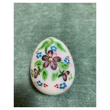 Hand Painted Milk Glass Easter Egg