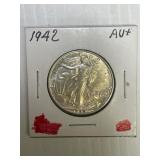 1942 AU+ Liberty Walker 50cent High Grade