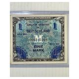 (6) WW2 German 1 Eine Mark Bankwote 1944