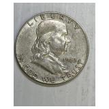 1963 D  Franklin Silver Half Dollar