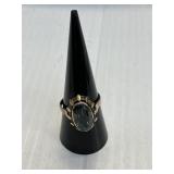 333 8k Ring Green Crystal