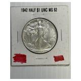 1942 MS62 Liberty Walker 50cent High Grade