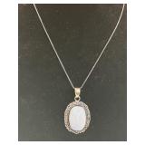 Pendant Necklace with Chain German Silver