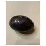 Marble Colored Egg Stone BLues, Black, Brown Tones