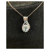 Silver Necklace & Pendant Marked 925