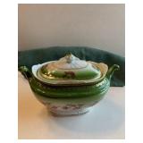 Vintage Silesia Floral Compote w/lid