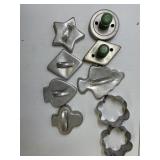 2 Green Handle & other Cookie Cutters