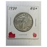 1939 AU +Liberty Walker 50cent High Grade