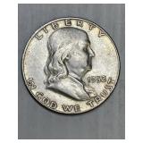 1952 D  Franklin Silver Half Dollar