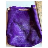 Purple glass marble Collection Bag Only