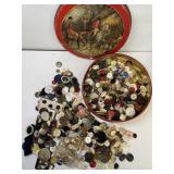 Vintage Tin Full of Buttons