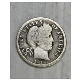 1914 Barber Silver Dime