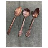 3 spoons Rogers & Hamilton, Crown Silver Plate