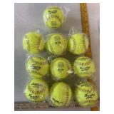 Dudley Thunder Heat Softballs- New - Lot of 10