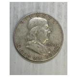 1960 D  Franklin Silver Half Dollar