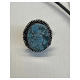 Ring Size 6 German Silver-Turquoise?