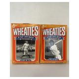 2-Wheaties Cereal boxes Willie Hayes and Babe Ruth
