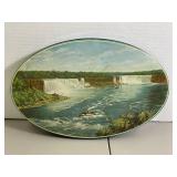 Antique Niagara Falls Oval Tin