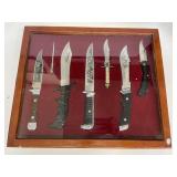 Set of Knives in Display Case