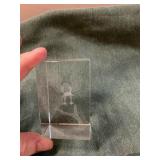 Bird Flying to a Branch Etch Art in Clear Glass