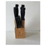 Butcher Block of knives