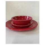 Fiestaware 3pc table set red