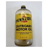 Pennzoil Glass Outboard Motor Oil Bottle