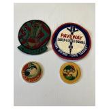 USAFE Misc military 2 coin emblems 2 patches 1980