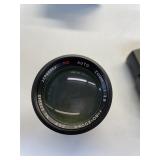 Camera zoom lens and flash