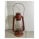 Dietz Junior Red Metal / Glass Antique Lantern