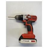 B & D 20v Lithium Drill Works no charger