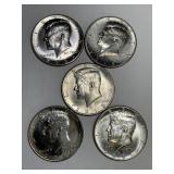 5 NIFC Kennedy Half Dollars