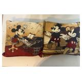 Vintage Set of 2 Mickey Mouse Pillows