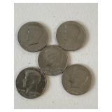 5 Kennedy bicentennial Half Dollars