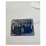 Oil City 1967-68 #9 License